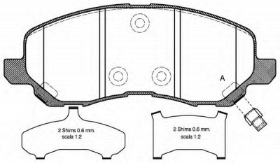 OPEN PARTS bpa080431 -  Комплект тормозных колодок, дисковый тормоз